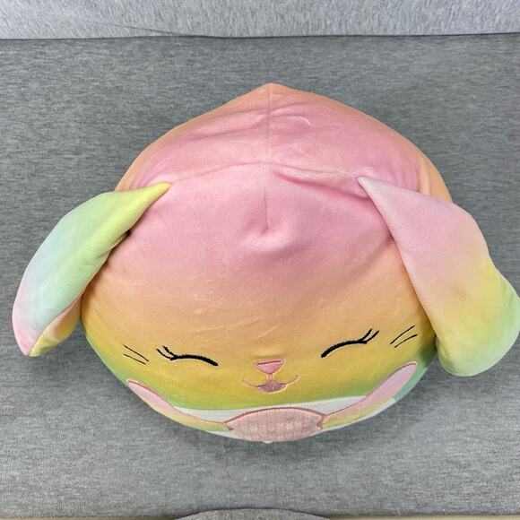 11-12" Wu the Rainbow Bunny w/ Easter Egg Squishmallow Plush Kellytoy Soft Toy - Picture 9 of 9